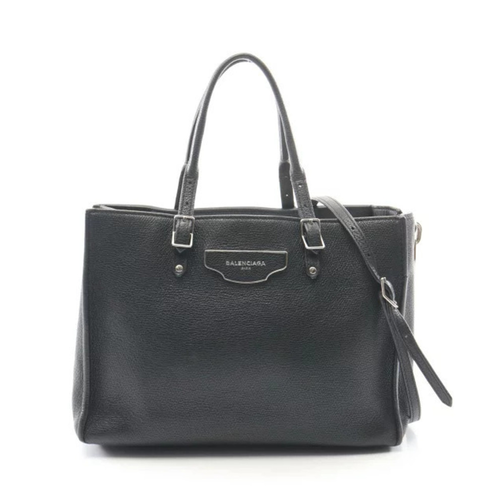 Balenciaga The Paper Handbag Leather Black